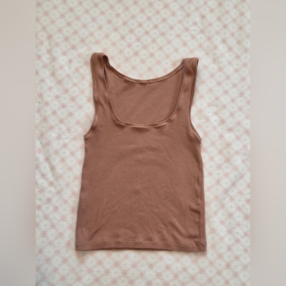 SKIMS Cotton Rib Tank Top – Sedona, Women’s Large, 95% Cotton - Picture 2 of 8